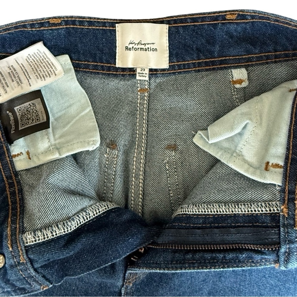 Reformation Austin Ultra High Rise Wide Leg Jeans Kacey Musgraves Elwood Size 23 - Picture 5 of 16
